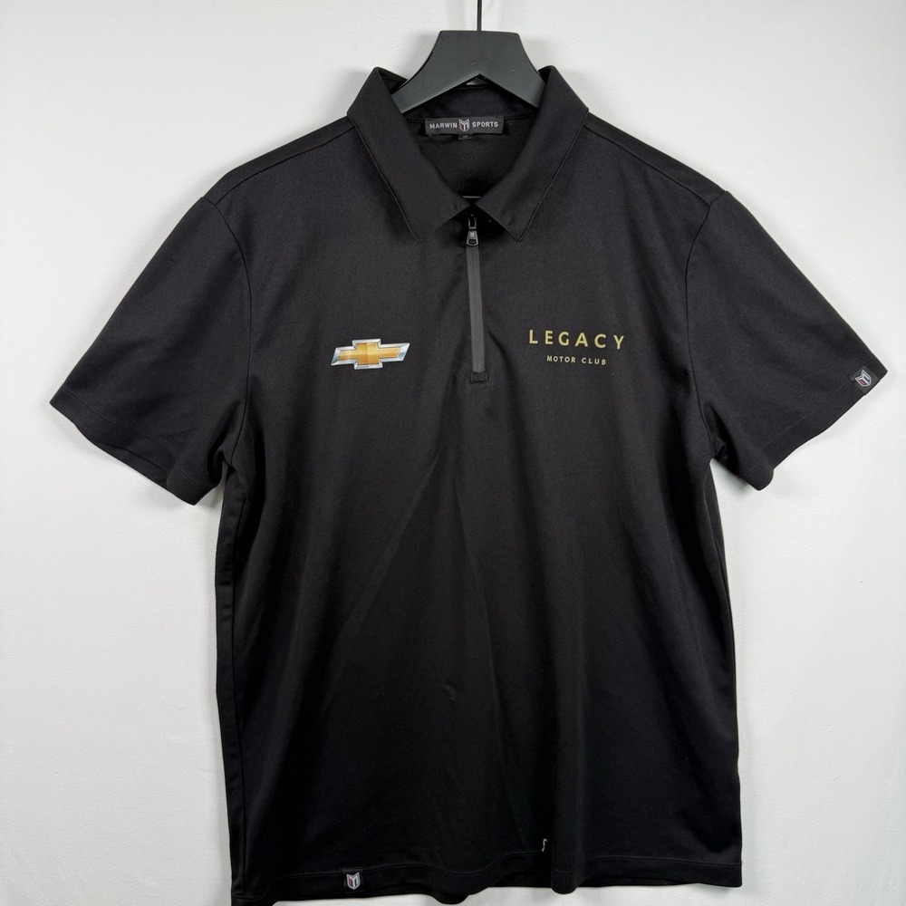 Legacy Motor Club Marwin Sports NASCAR Racing Team Issued Men's Medium Polo Zip